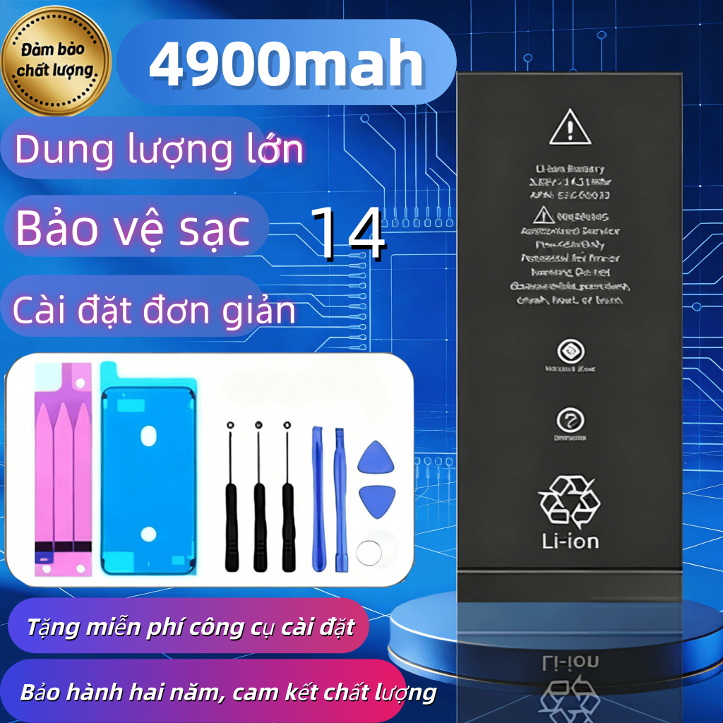 Pin sạc nhanh dung lượng lớn không bị nóng, áp dụng cho iPhone 14-14Plus-14Pro-14Pro Max