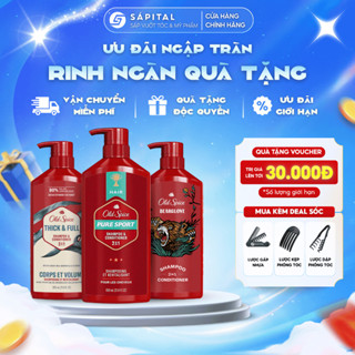 Dầu gội xả OLD SPICE 2IN1 THICK & FULL-BEARGLOVE-PURE SPORT Nuôi dưỡng tóc chắc khoẻ, Hương nước hoa
