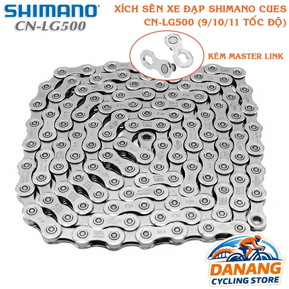 Xích Sên Xe Đạp SHIMANO Cues CN LG500 9 10 11 Tốc Độ - Chính Hãng, Không Hộp (Kèm 2 Mắc Khóa)
