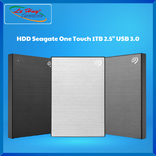 Ổ Cứng Máy Tính - HDD Seagate One Touch 1TB 2.5" USB 3.0 (Black/ Silver/ Grey) - Hàng Chính Hãng