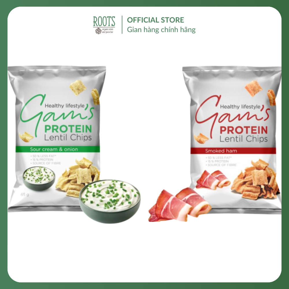 (Ship hỏa tốc) GAM'S - Snack Đậu Lăng, Protein Lentil Chips (65g)