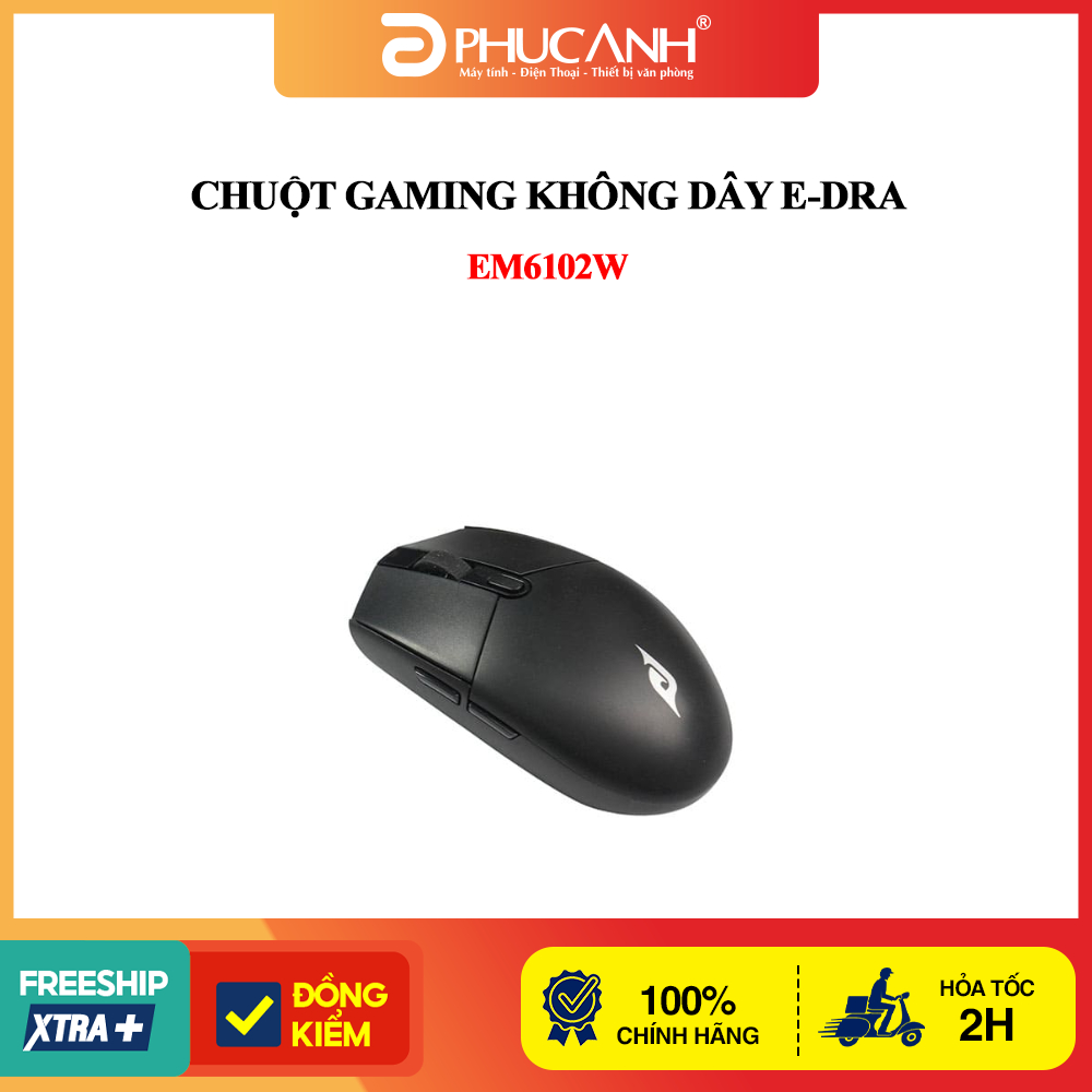 Chuột Gaming không dây E-Dra EM6102W Black