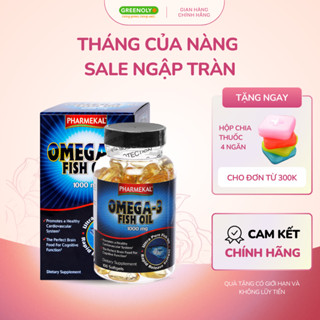 Dầu cá Pharmekal Omega-3 Fish Oil Hỗ Trợ Tim Mạch, Trí Não, Bổ Mắt 100 Viên