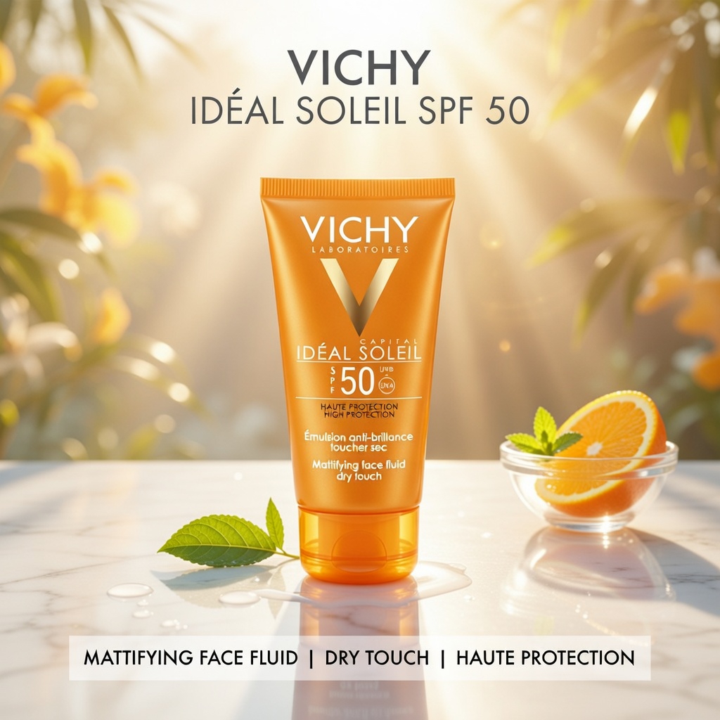 Kem chống nắng cho da hỗn hợp đến da dầu, nhạy cảm SPF 50 kèm son dưỡng CN-VICHY (50ml-Pháp)