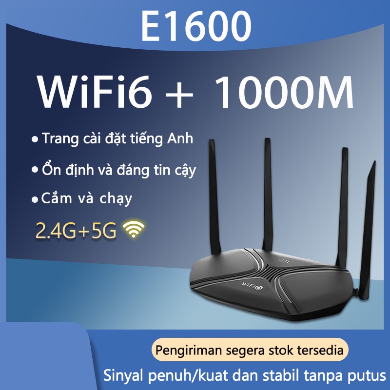 Bộ phát wifi Router wifi ZTE E1600 wifi 6 ax1800 wifi dual band 2 băng tần 4 râu,cực mạnh và ổn định