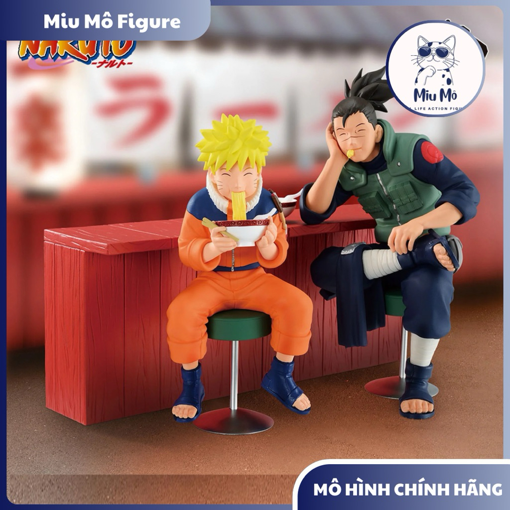BỘ 2 MÔ HÌNH Uzumaki Naruto Iruka - Naruto - Naruto 72 Series, 16 BANDAI FIGURE CHÍNH HÃNG