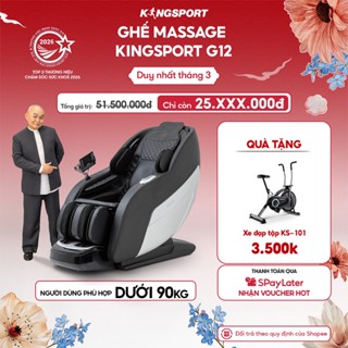 CHỈ GIAO MIỀN NAM | Ghế massage KINGSPORT G12 công nghệ mới Kingtech Touch Pro, 25 bài massage tự động