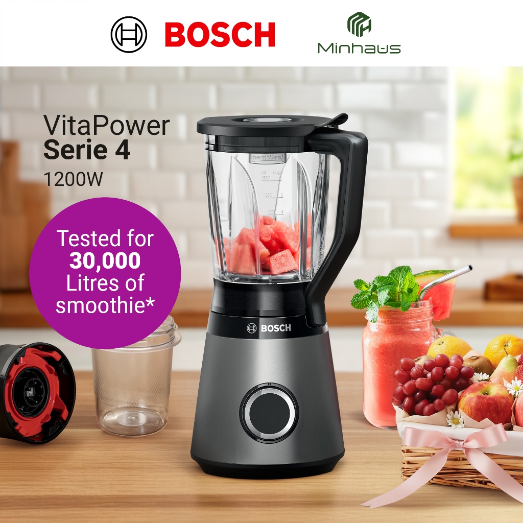 Máy xay sinh tố Bosch MMB6177S VitaPower Series 4 - Hàng Chính Hãng