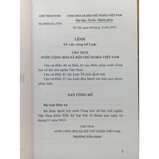 Sách - Bộ luật dân sự (hiện hành)