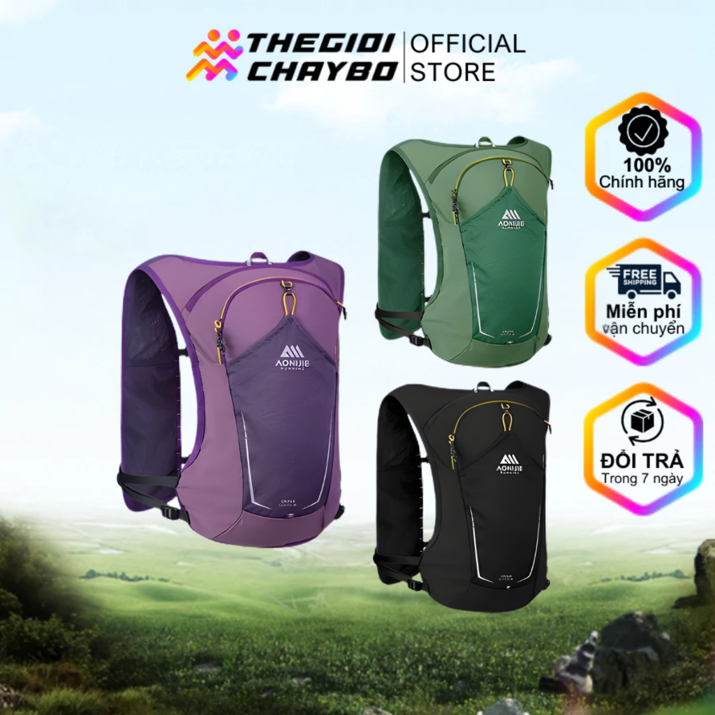 Vest Nước Chạy Bộ Aonijie C9125 8L - Balo Chạy Trail Trekking Siêu Nhẹ Chống Thấm