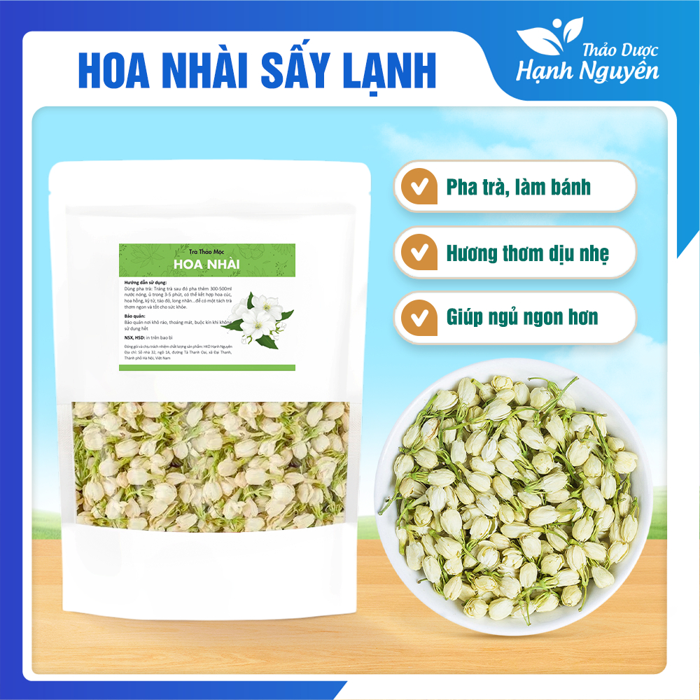 Trà hoa nhài sấy lạnh 1kg, trà lài khô đẹp da, dưỡng nhan, thư giãn, giảm căng thẳng stress
