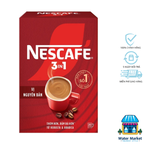 hộp Cà Phê Hòa Tan Nescafe 3 in 1 - Hộp (18 Gói X 16gr)
