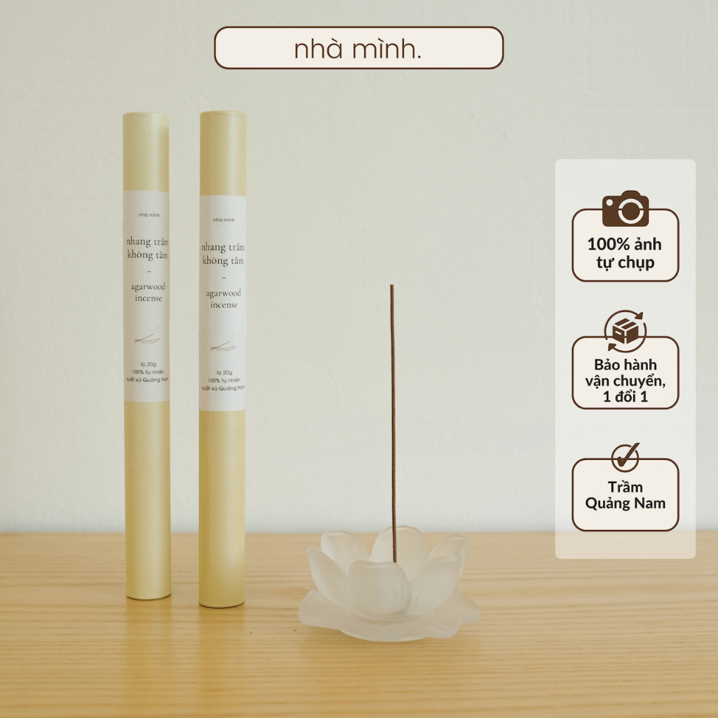 Lọ 20g Nhang Trầm Không Tăm, Nhang Trầm Quảng Nam Tự Nhiên, Trầm Thơm, Không Hoá Chất