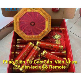 xả lỗ bộ pháo điện tử chơi tết lỗi âm thanh size đại với đen led sáng rực cho ai chỉ cần chơi ánh sáng