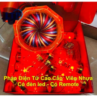 xả lỗ bộ pháo điện tử chơi tết lỗi âm thanh size đại với đen led sáng rực cho ai chỉ cần chơi ánh sáng