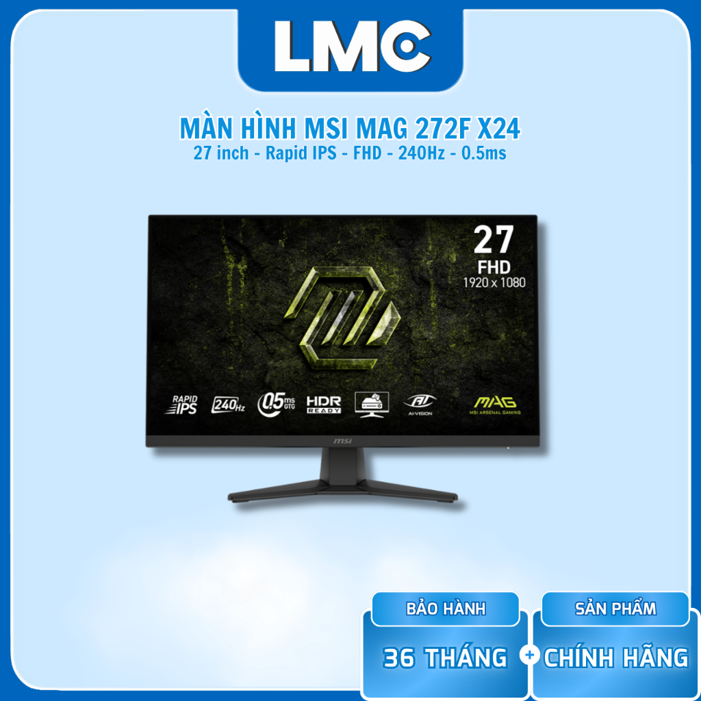 Màn Hình Gaming MSI MAG 272F X24 (27 inch - IPS - FHD - 240Hz - 0.5ms)