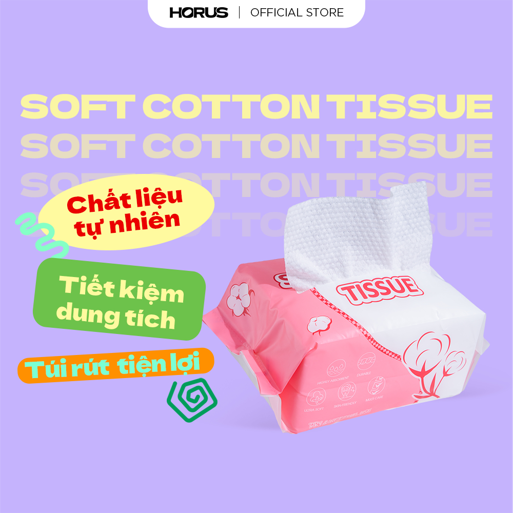 Horus Khăn khô đa năng Soft Cotton Tissue 80pcs