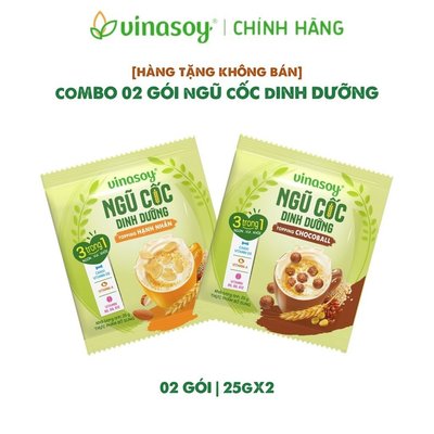 [Gift] Combo 02 gói Ngũ Cốc Dinh Dưỡng Vinasoy Topping Hạnh Nhân & Chocoball (2 gói x 25g)
