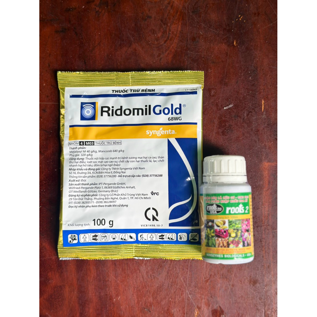 Combo Ridomil và Root 2- Giúp cây hạn chế nấm bệnh , Kích rễ cực mạnh
