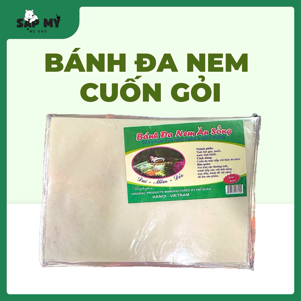 Bánh đa nem ăn liền (ăn sống) cuốn gỏi cuốn phở cuốn làm bánh tráng gói 30 lá