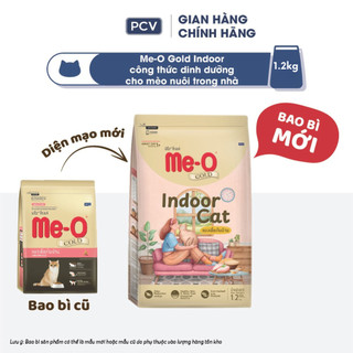 [Tặng 2 quà trên đơn] Thức ăn cho mèo Me-O Gold cao cấp, hạt cho mèo nuôi trong phòng kín (Indoor Cat) 1,2kg
