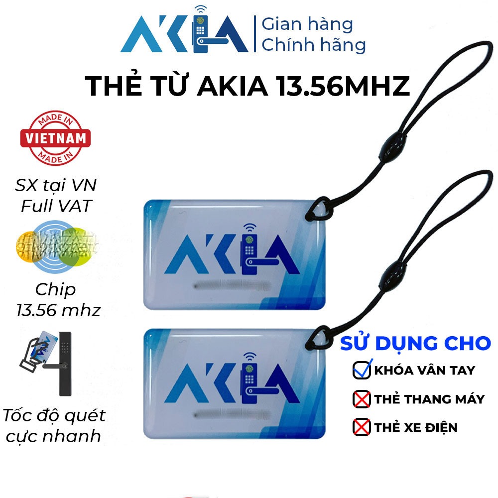Thẻ từ AKIA chip 13.56 Mhz dành cho khoá thông minh TTLock / Tuya Smart - Đọc ghi nhanh, Chống nước,