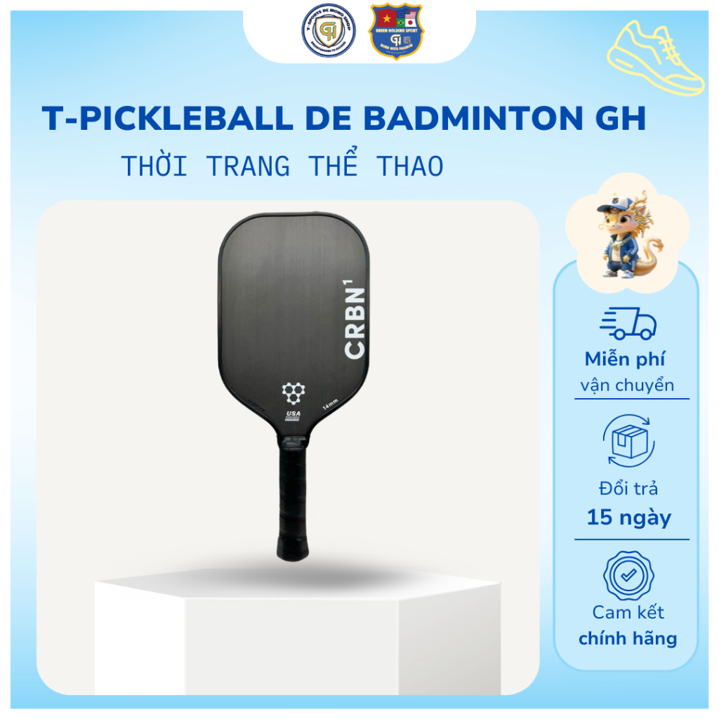 Vợt Pickleball CRBN 1X Series 12mm – Cân Bằng Sức Mạnh & Kiểm Soát Toàn Diện