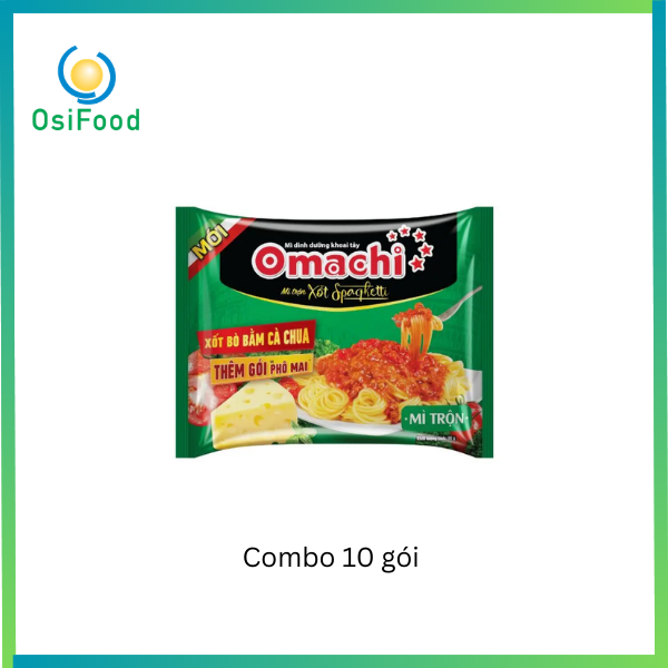 Combo 10 gói - Mì Omachi spaghetti bò bằm 90g