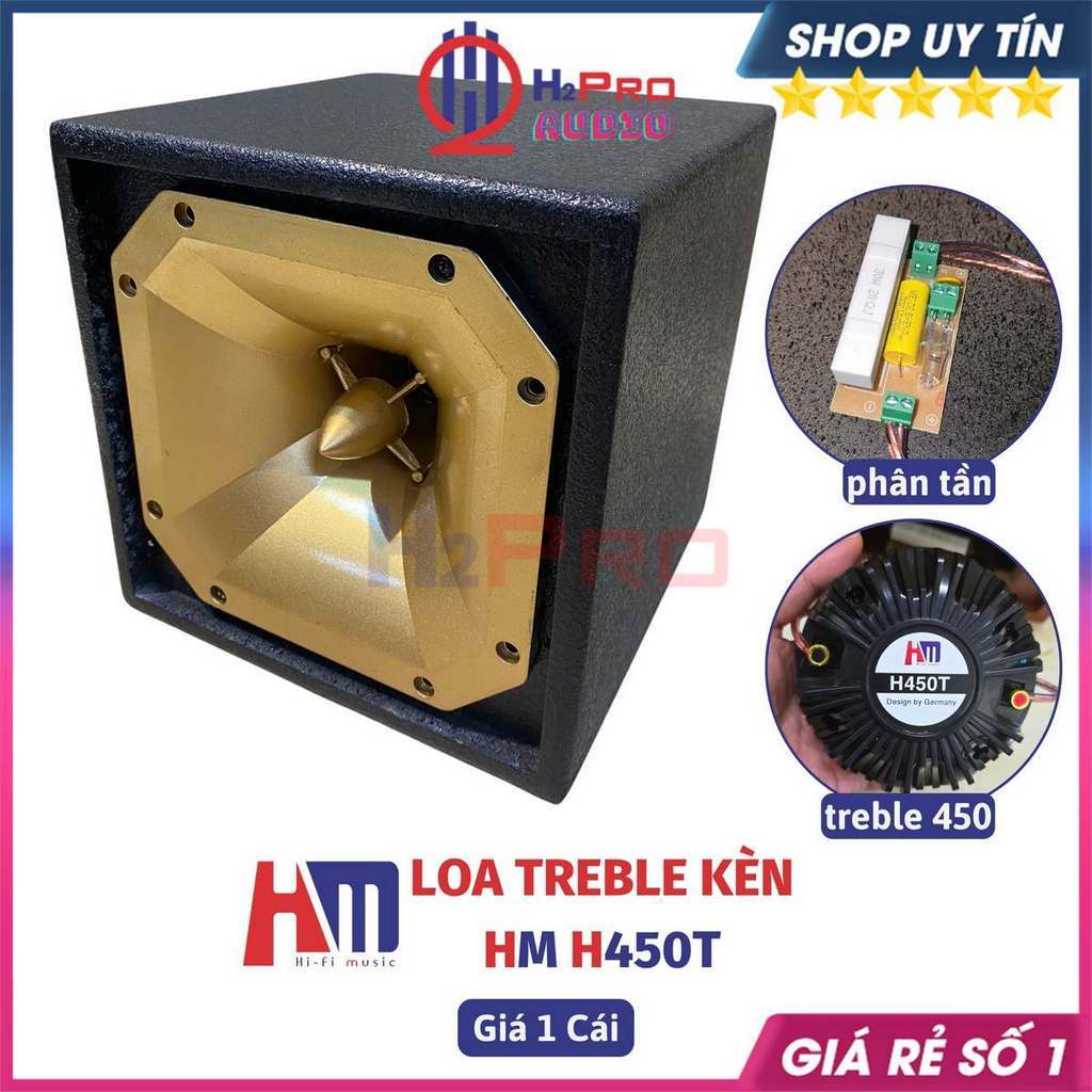 Loa Treble Kèn HM H450T Thùng Gỗ (Giá 1 Cái), Loa Siêu Tép Rời 450 Phân Tần Chống Cháy - H2Pro Audio