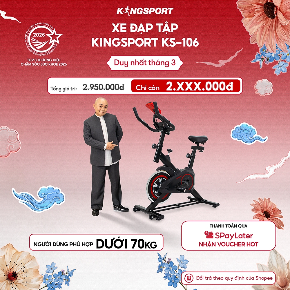 Xe đạp tập KingSport KS-106 - Vóc dáng hoàn hảo tại gia
