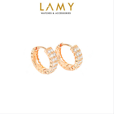 Khuyên tai nữ LAMY Huggie Hoops Earrings Rose Gold 3289