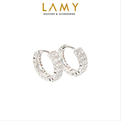 Khuyên tai nữ LAMY Huggie Hoops Earrings Silver 3289