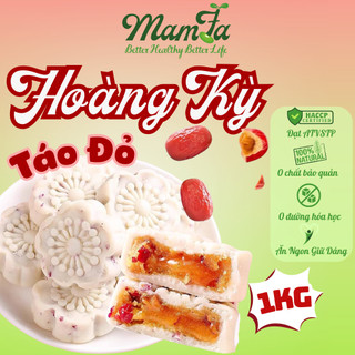 [HOT] 1KG Bánh Hoàng Kỳ Táo Đỏ Sen Hồng mix hạt thực dưỡng vị Hoa Hồng thơm dịu, Đồ ăn vặt ít calo