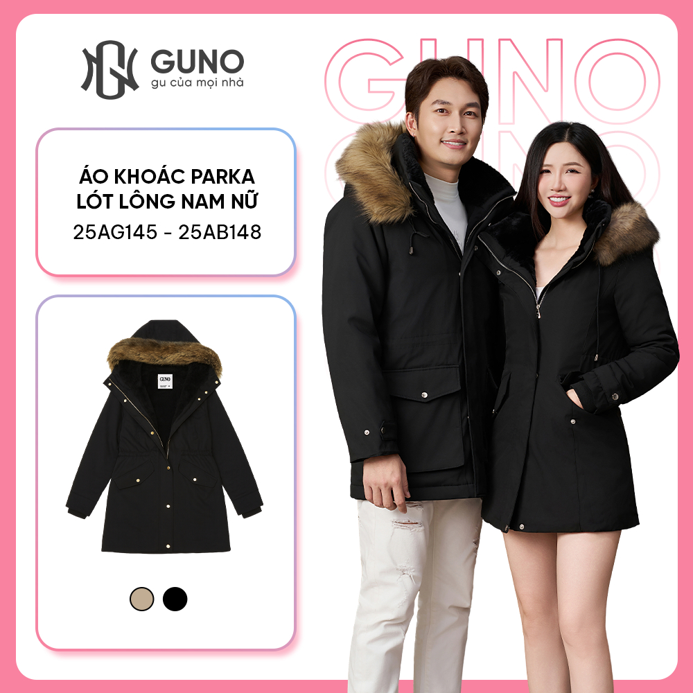 Áo Khoác Parka Nam Nữ GUNO Dư Xịn Lót Lông Cao Cấp Có Mũ Siêu Ấm Áo Khoác Mùa Đông SP5 25AG145/AB148
