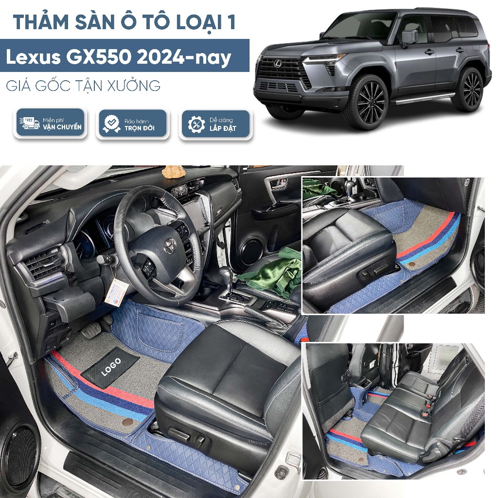 Thảm sàn 6D Lexus GX 2024-nay GX550 Da loại 1 - Hàng chính hãng - BH trọn đời