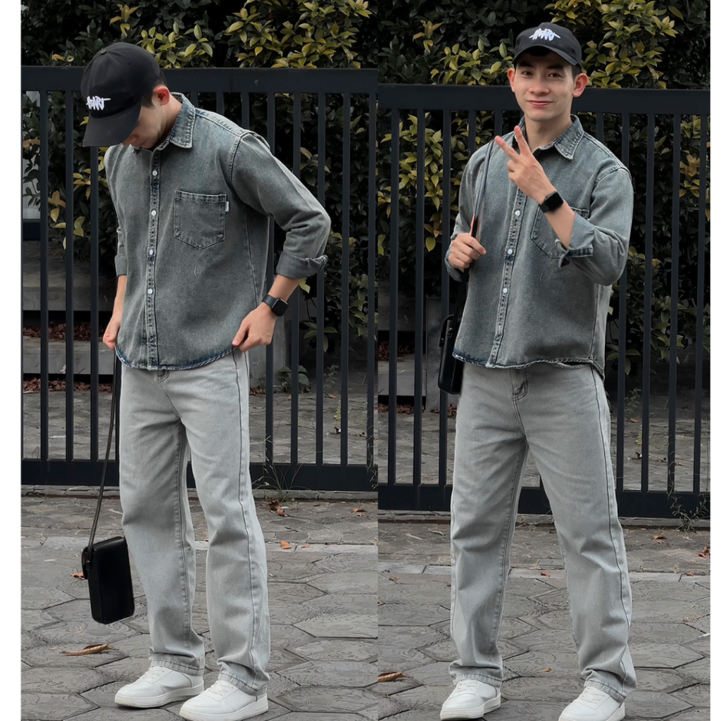 [HELLOYOU  x  TRUONGSHY ] QUẦN JEAN NAM ỐNG SUÔNG CHÂT VẢI DENIM NĂNG DỘNG, THOẢI MÁI MENSWEAR PANTS RETRO