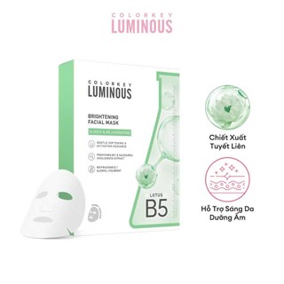 1 Miếng Mặt Nạ Giấy COLORKEY LUMINOUS Tinh Chất Vitamin B5 Cấp Ẩm Cho Da Mịn Màng 25ml