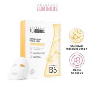 1 Miếng Mặt Nạ Giấy COLORKEY LUMINOUS Tinh Chất Vitamin B5 Cấp Ẩm Cho Da Mịn Màng 25ml