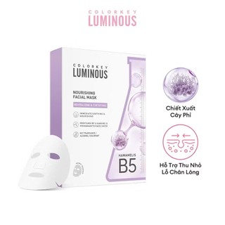 1 Miếng Mặt Nạ Giấy COLORKEY LUMINOUS Tinh Chất Vitamin B5 Cấp Ẩm Cho Da Mịn Màng 25ml