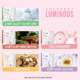 1 Miếng Mặt Nạ Giấy COLORKEY LUMINOUS Tinh Chất Vitamin B5 Cấp Ẩm Cho Da Mịn Màng 25ml