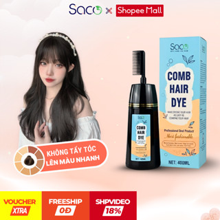 Dầu nhuộm tóc chính hãng SACO 400ml, hương thảo dược dễ chịu, không tẩy, lên màu nhanh chỉ 15p