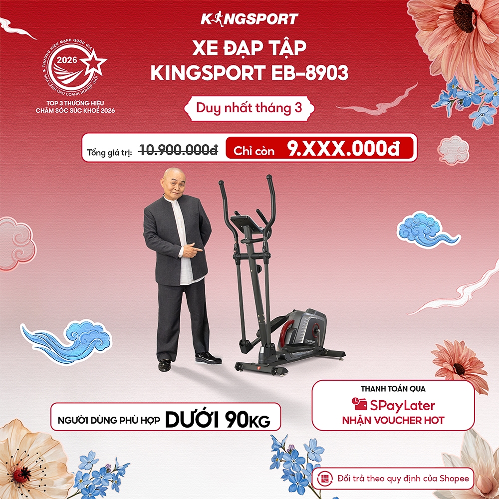 CHỈ GIAO MIỄN BẮC | Xe đạp tập KINGSPORT Elliptical Bike EB-8903 tập luyện toàn thân, tích hợp đồng 