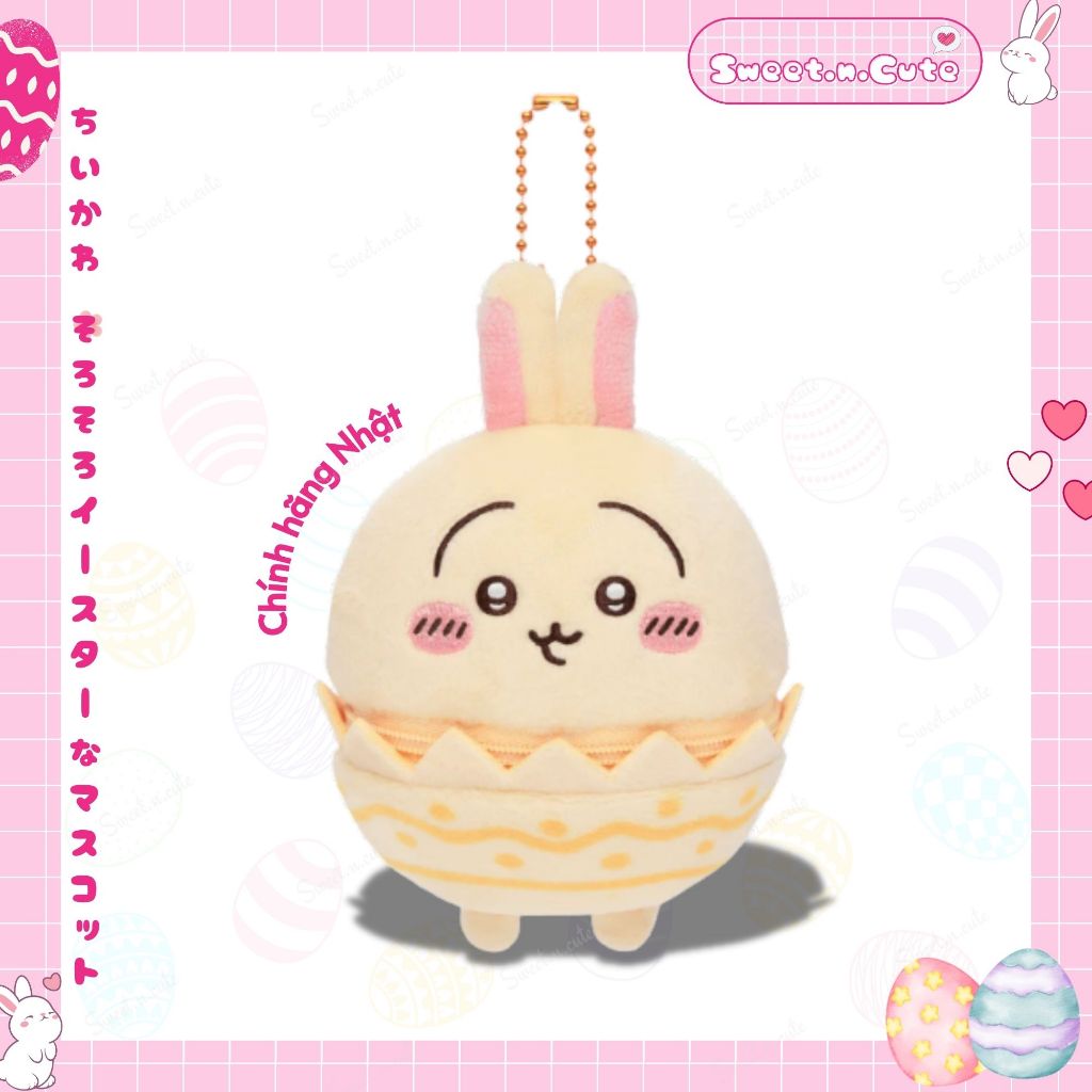 [Chính hãng Nhật - NEW - Full tag] Móc khóa thú bông Chiikawa Easter Mascot (Usagi)
