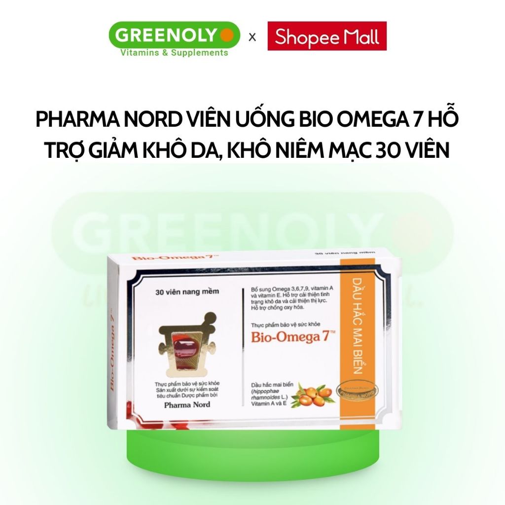 Viên uống Pharma Nord Bio-Omega 7 hỗ trợ đẹp da hộp 30 viên