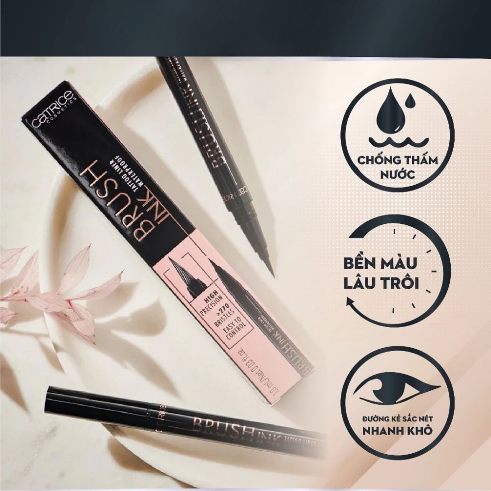 Ảnh 2 của Bút kẻ mắt Catrice Superproof Brush Liner Waterproof tạo điểm nhấn sắc sảo cho đôi mắt thêm cuốn hút