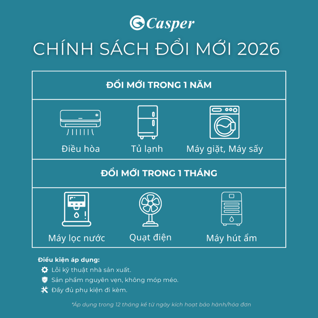 [KOL] [Shopee - Lắp đặt 0Đ HN HCM] Máy lạnh Casper Inverter ProAir 1 chiều 1HP JC-09IU36 - Bảo hành 3 năm - Chính hãng | BigBuy360 - bigbuy360.vn