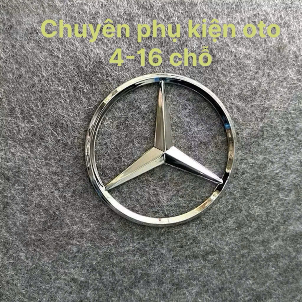 logo mercedes benz kim loại 7cm logo biểu tượng nhãn dán huy hiệu thay thế cho mercedes benz 70mm đư