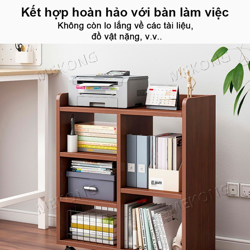 MK Tủ Gỗ Lưu Trữ Đa Năng Có Bánh Xe, Kệ Để Đồ Di Động Nhỏ Gọn Decor Phòng Ngủ Hiện Đại | BigBuy360 - bigbuy360.vn