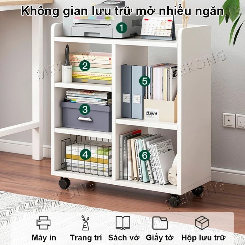 MK Tủ Gỗ Lưu Trữ Đa Năng Có Bánh Xe, Kệ Để Đồ Di Động Nhỏ Gọn Decor Phòng Ngủ Hiện Đại | BigBuy360 - bigbuy360.vn