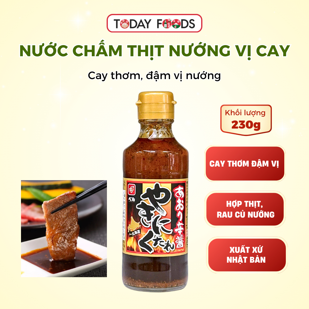 Nước chấm thịt nướng vị cay Bell Foods Nhật Bản 230g sốt chấm cay thơm đậm vị